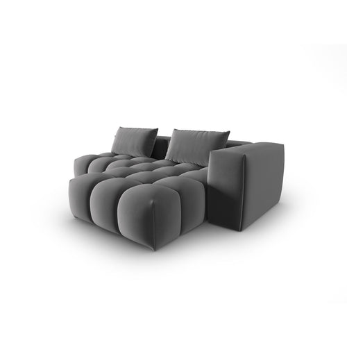Cosmopolitan Design - Modulaire hoekbank rechts Verona 3-zits, flueel warm grijs - 145x205x70cm