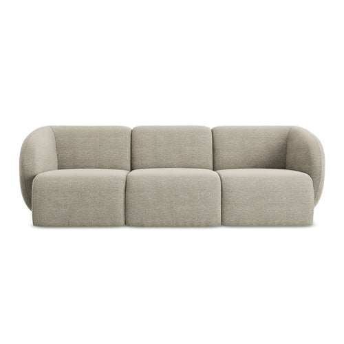 LaMiaSofa 3-zits bank Cervo - bouclé - taupe - 244x94x75