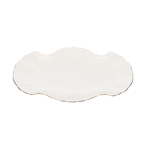 Bonbistro - Serveerschaal 39x25cm met gouden rand Retro - vtwonen shop