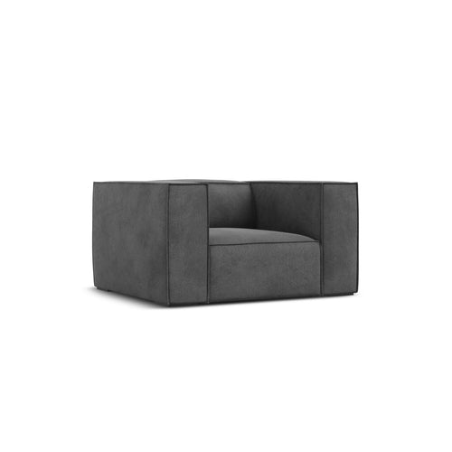 Cosmopolitan Design - Fauteuil Turin structurele stof grijs - 95x113x68cm