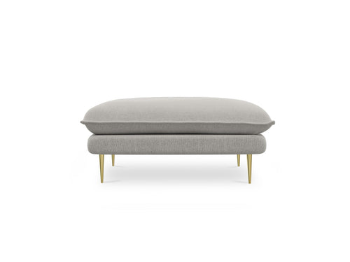 Cosmopolitan Design Poef Vienna structurele stof, lichtgrijs - 73x93x43cm
