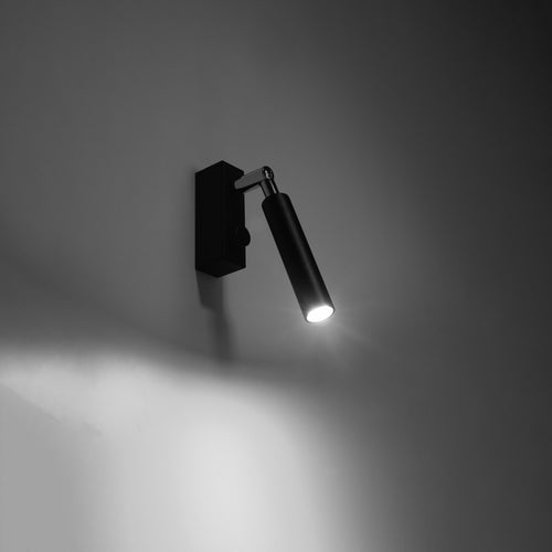 Sollux Lighting Wandlamp EYETECH 1 zwart - 3x10x20cm