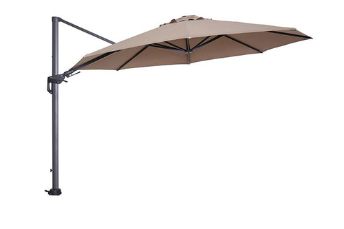 Hawaii parasol - Ø350 cm - carbon black - taupe - vtwonen shop