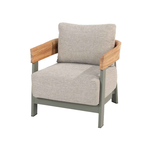 4 Seasons loungestoel Varenna olijf kleurig