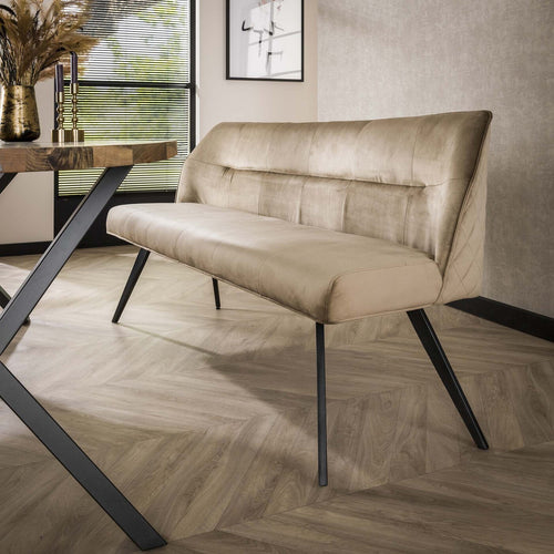 Giga Meubel Eetkamerbank Pull - Champagne Velvet - 188x53x84cm