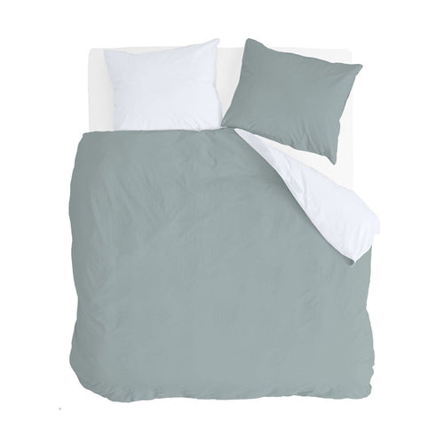 Byrklund - Dekbedovertrek Side Way - 240x220 cm - Jade / Wit - vtwonen shop