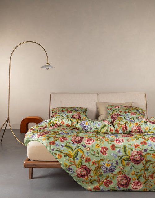 Essenza Rosanella dekbedovertrek - Lits-Jumeaux XL – 260x200/220 cm - Basil green