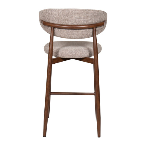 Giga Meubel Barstoel Alexia - Stof/Metaal - Taupe - Set van 2 - vtwonen shop