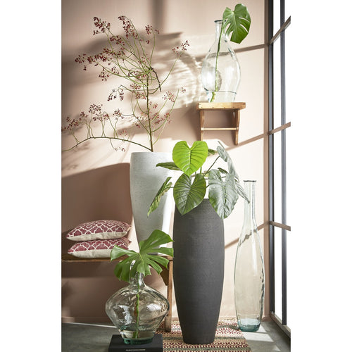 Mica Decorations Kyara Fles Vaas - H60 x Ø28 cm - Gerecycled Glas - Transparant