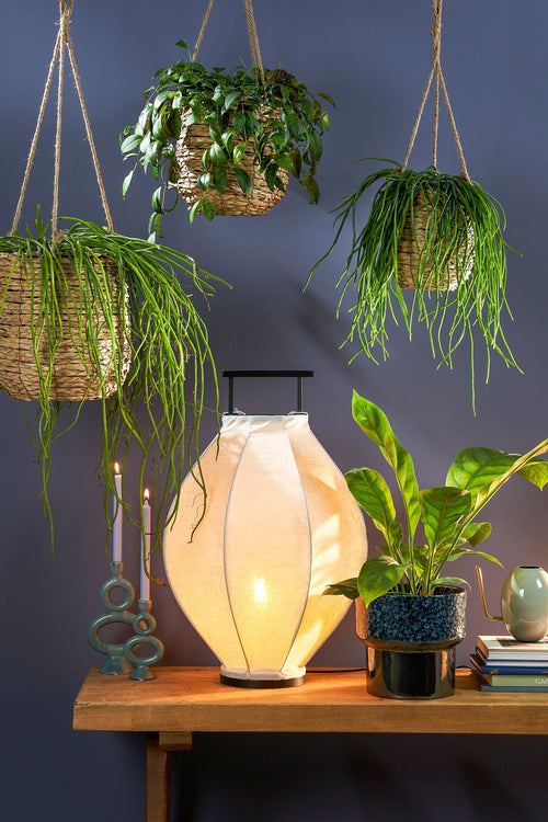 Mica Decorations Avalon Hangpot - Set van 3 - H90 x Ø30 cm - Zeegras - Lichtbruin - vtwonen shop