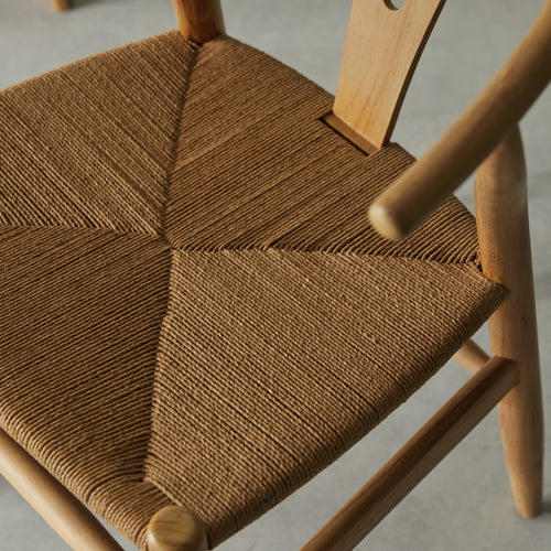 Tikamoon Stoel van licht massief teakhout met vlechtwerk - Naturel - vtwonen shop