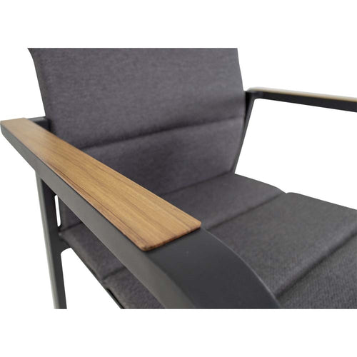 Lesli Living bistrostoel Sorapa - grijs - 55x61x86,5cm - set van 4