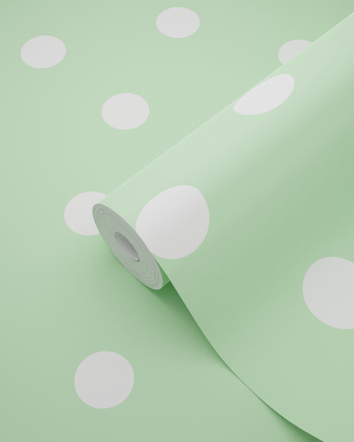 ESTAhome behang stippen groen - 50 x 900 cm - 131797