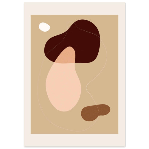 Artfulprints  Boho wall art - Abstract earth III   poster 70x100 cm
