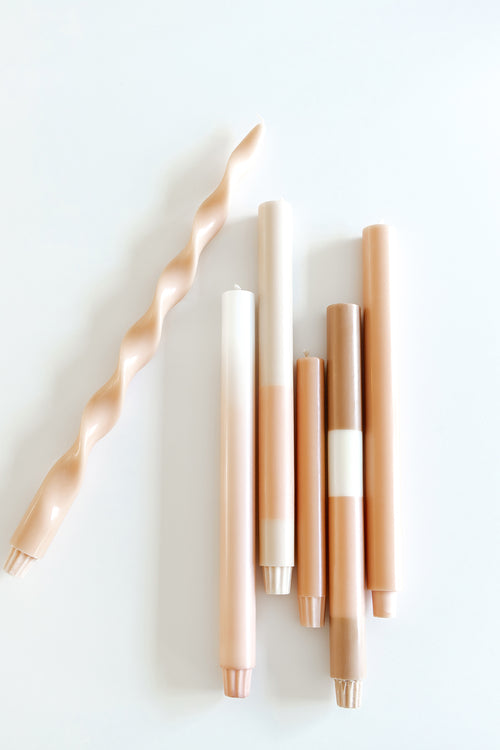 Originalhome spiraalkaars 40 cm - perzik