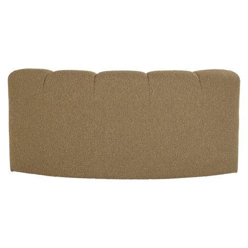 WOOOD eetbank halfronde hoek leuning Mojo - Bouclé - Geelbruin - 83x152x74