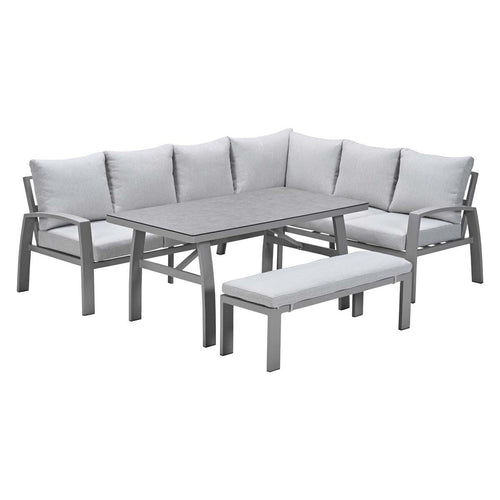 Garden Impressionslounge dining set Cameron 4-delig rechts - valley sand