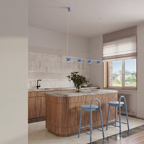 Sollux Lighting Kroonluchter AURA 4 azuur Gx53 - 122x10x208cm