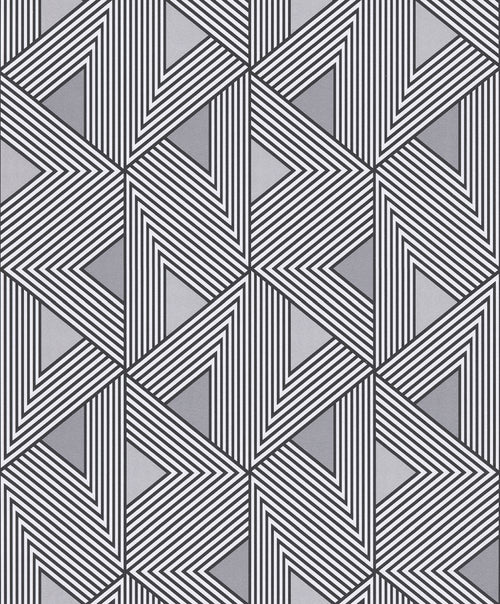 Masureel behang geometrische vormen zwart en wit - 53 cm x 10.05 m - 630923 - vtwonen shop