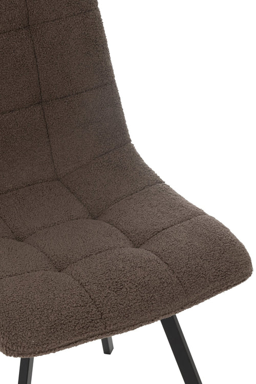 J-Line stoel Clark - metaal/polyester - taupekleur