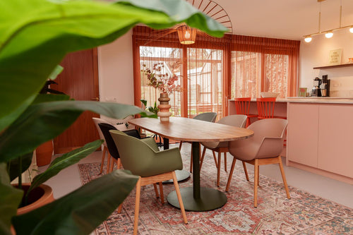 MaximaVida ronde metalen tafelpoot Portland olijfgroen- extra zware 34 kg uitvoering - vtwonen shop