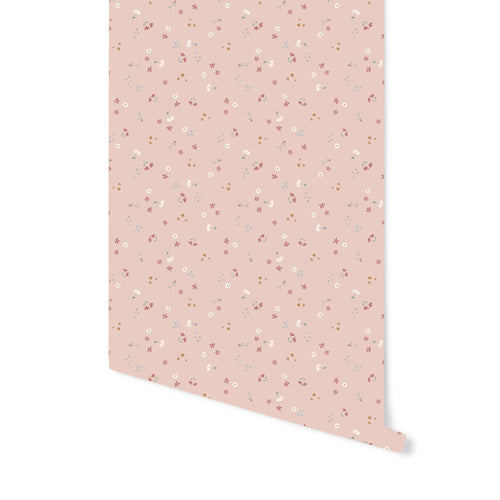 Little Dutch Kinderkamer behang Fotobehang Little Pink Flowers - 280x300 cm - vtwonen shop