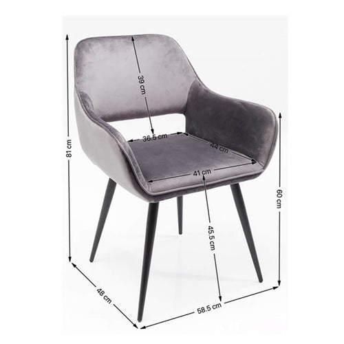 Kare Design Stoel met armleuningen San Francisco creme