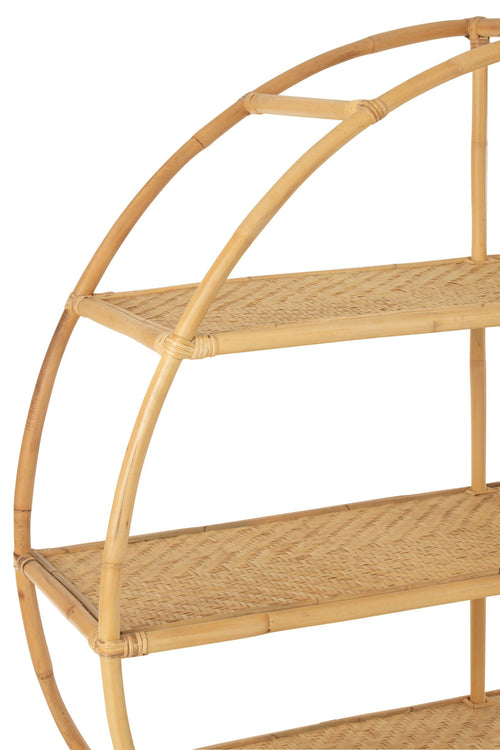 J-Line rek 3 Planken - rotan - naturel