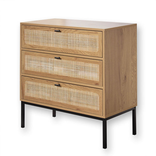 Calicosy - JAYA Ladekast Slaapkamer - Licht hout - 39x80x79 cm