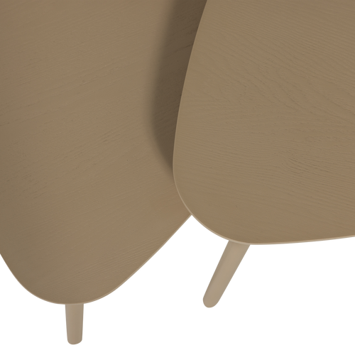 WOOOD bijzettafels Nila - Hout - Zand - Set van 2 - vtwonen shop