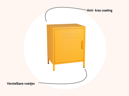 MaximaVida metalen lockerkastje Finn 52 x 40 x 67 cm okergeel - vtwonen shop