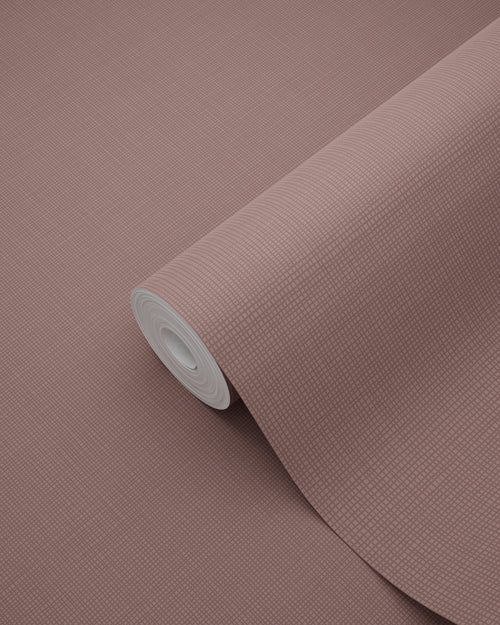 ESTAhome behang linnenstructuur mauve paars - 53 cm x 10.05 m - 131125 - vtwonen shop