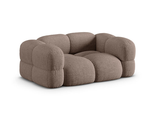 Cosmopolitan Design Bank Loretto 2-zits, structurele stof cappuccino - 100x180x68cm