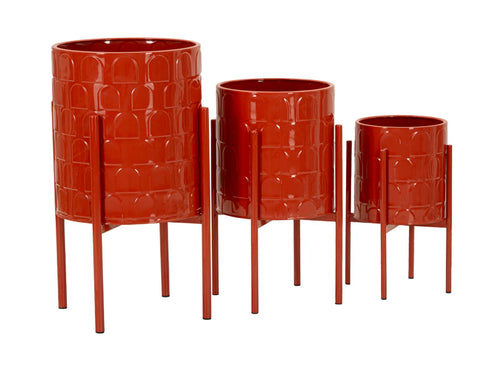 Mauro Ferretti plantenpot - set van 3 - Ø 36x56,5-30x48,5-24x37,6 cm