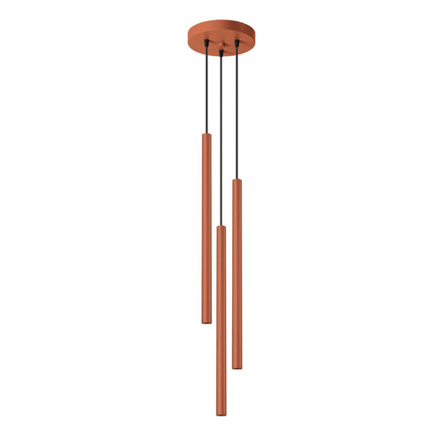 Sollux Lighting Hanglamp PASTELO 3P rood oker - 19,5x19,5x104cm