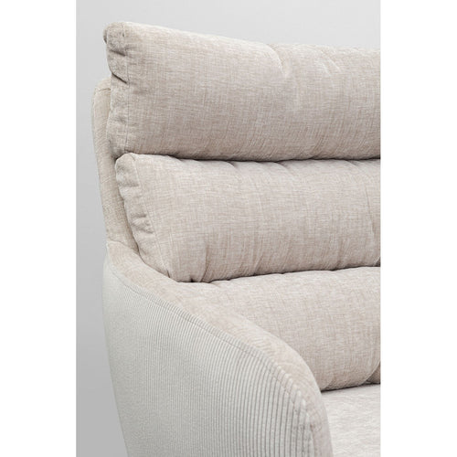 Kare Design Draaistoel met armleuningen Bosse creme