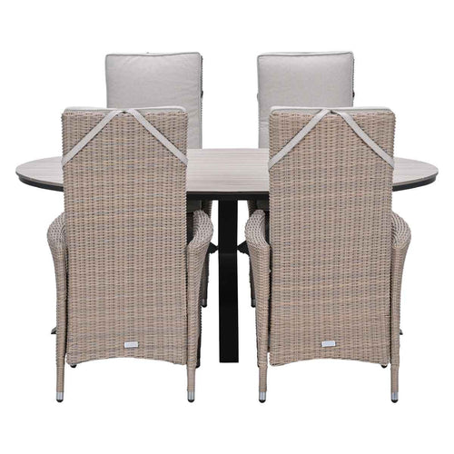 Garden Impressions Tuinset Collin 5-delig - Tulli tuintafel 180x115 cm