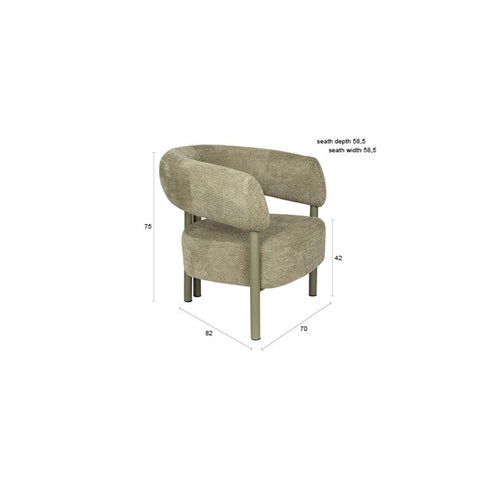 Zuiver Heels Fauteuil Green - Groen