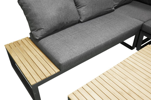 Nest outdoor Arvin 2 delige tuin loungeset donkergrijs - met zitkussens - vtwonen shop