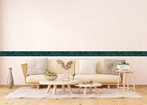 Sanders & Sanders zelfklevende behangrand bladeren donkergroen en goud - 10 x 500 cm - 601660
