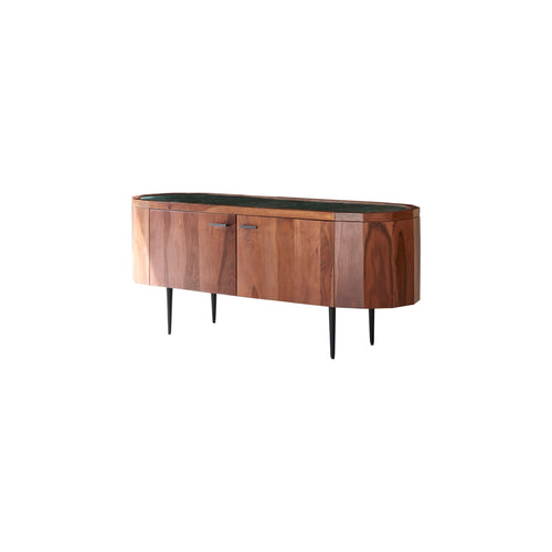 Tikamoon Massief palissander en marmeren tv-meubel 130 cm - Bruin