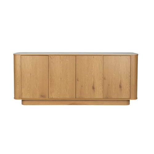 Housecraft Living Almira Dressoir Hoog 180 cm Hout/ Marmerlook Naturel