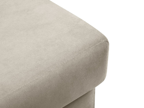 Cosmopolitan Design Poef Kyoto flueel lichtbeige - 70x70x45cm