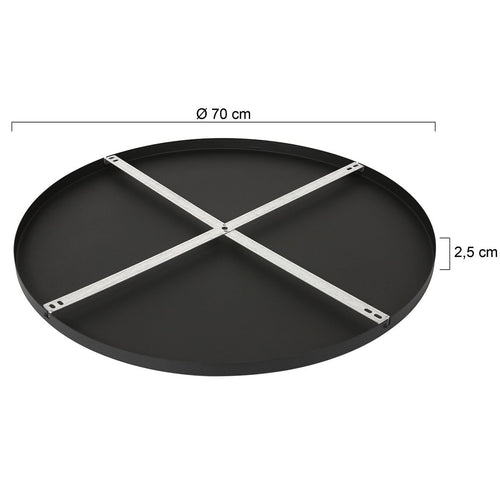 Ylumen plafondplaat rond -  70  x 2.5   cm - zwart - vtwonen shop