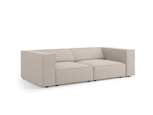 Cosmopolitan Design Bank Arendal 3-zits, chenille met ribbeleffect, donkerbeige - 102x204x70cm