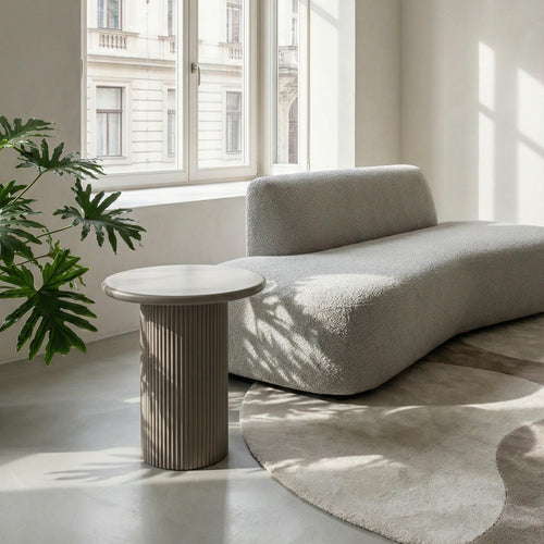 Furnhouse ronde salontafel Wave - Beige - Ø 50 cm