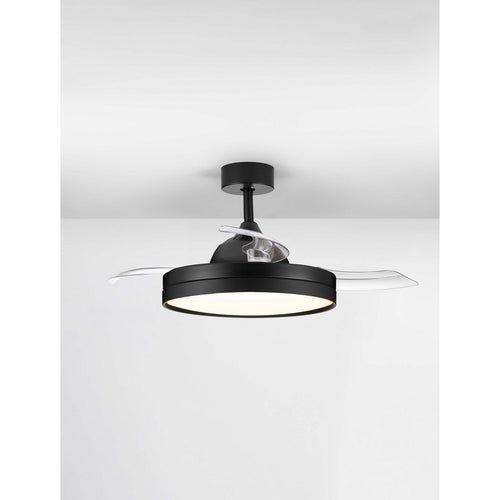 Nova Luce NEVMA Plafondventilator matzwart LED 36W 4100lm 3000-4000-6500K kleurtemperatuur met afstandsbediening