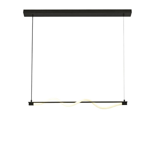 Searchlight Serpent 1 licht-LED die kan worden omgebouwd tot half verzonken pendel, zwart, acryl 2700K