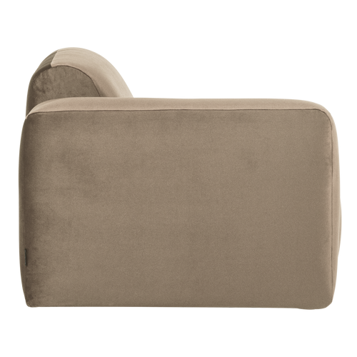 WOOOD 1-zits bank arm links Mojo Base - Velvet - Khaki - 74x105x97