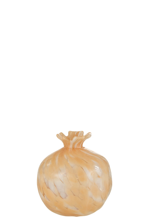 J-Line vaas Melissa - glas - beige - small - Ø 12 cm